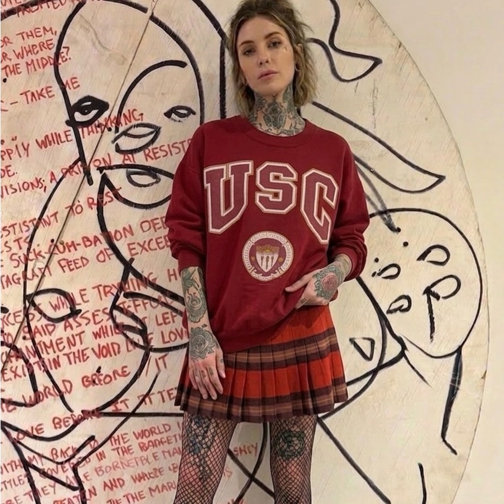 Vintage 90s USC University Southern California Crest Logo Sweatshirt